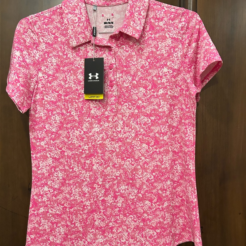 Under Armour Women's Pink Floral Button Down Shirt